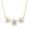 Thumbnail Image 0 of Memories, Moments, Magic Diamond Three-Stone Horizontal Necklace 1/2 ct tw 10K Yellow Gold 18.5"