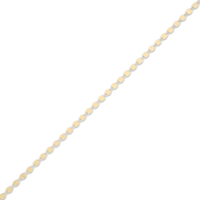 Solid Valentino Mirror Chain Necklace 2.2mm 14K Yellow Gold 20"
