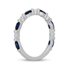 Thumbnail Image 1 of Neil Lane Marquise-Cut Natural Blue Sapphire & Diamond Anniversary Ring 1/6 ct tw 14K White Gold