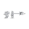 Thumbnail Image 2 of Marquise, Baguette & Round-Cut Diamond Scatter Stud Earrings 3/8 ct tw 10K White Gold