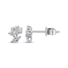 Thumbnail Image 3 of Marquise, Baguette & Round-Cut Diamond Scatter Stud Earrings 3/8 ct tw 10K White Gold