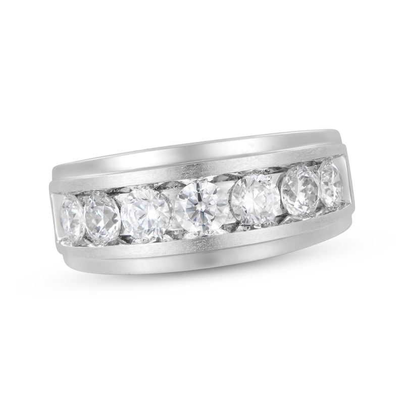 Main Image 1 of Men's Now + Forever Lab-Grown Diamonds Wedding Ring 2 ct tw 14K White Gold