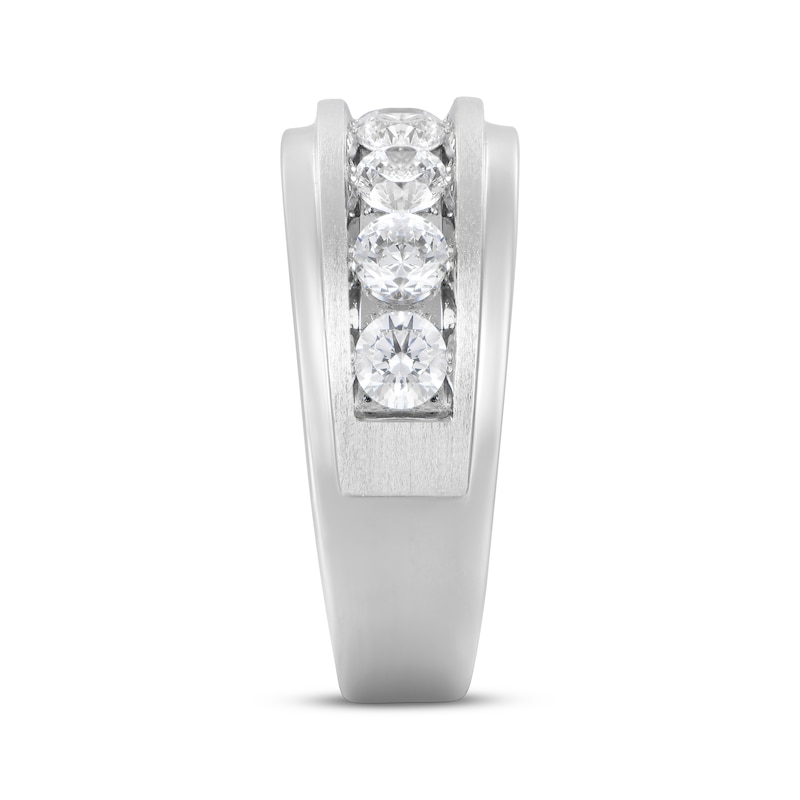 Main Image 2 of Men's Now + Forever Lab-Grown Diamonds Wedding Ring 2 ct tw 14K White Gold