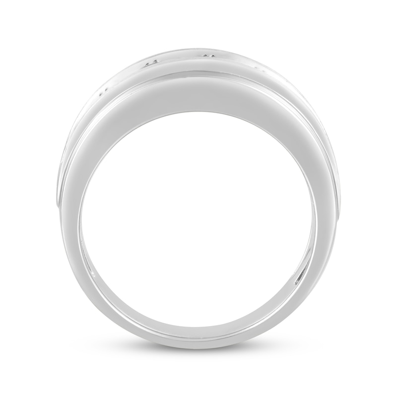 Main Image 3 of Men's Now + Forever Lab-Grown Diamonds Wedding Ring 2 ct tw 14K White Gold