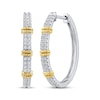 Thumbnail Image 0 of Threads of Love Diamond Hoop Earrings 1/3 ct tw 10K Two-Tone Gold