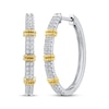 Thumbnail Image 1 of Threads of Love Diamond Hoop Earrings 1/3 ct tw 10K Two-Tone Gold