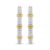 Thumbnail Image 1 of Threads of Love Diamond Hoop Earrings 1/3 ct tw 10K Two-Tone Gold