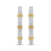 Thumbnail Image 2 of Threads of Love Diamond Hoop Earrings 1/3 ct tw 10K Two-Tone Gold