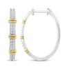Thumbnail Image 2 of Threads of Love Diamond Hoop Earrings 1/3 ct tw 10K Two-Tone Gold