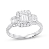 Thumbnail Image 0 of Memories, Moments, Magic Emerald-Cut Lab-Created Diamond Three-Stone Engagement Ring 2 ct tw 14K White Gold