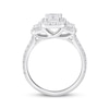Thumbnail Image 2 of Memories, Moments, Magic Emerald-Cut Lab-Created Diamond Three-Stone Engagement Ring 2 ct tw 14K White Gold