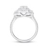 Thumbnail Image 3 of Memories, Moments, Magic Emerald-Cut Lab-Grown Diamond Three-Stone Engagement Ring 2 ct tw 14K White Gold