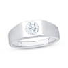 Thumbnail Image 1 of Men's Now + Forever Lab-Grown Diamonds Round-Cut Solitaire Wedding Band 1 ct tw 14K White Gold (F/SI2)