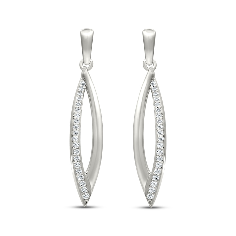 Main Image 2 of Diamond Marquise Dangle Earrings 1/6 ct tw Sterling Silver