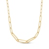Thumbnail Image 1 of Graduated Paperclip Chain Necklace Hollow 10K Yellow Gold 18&quot;