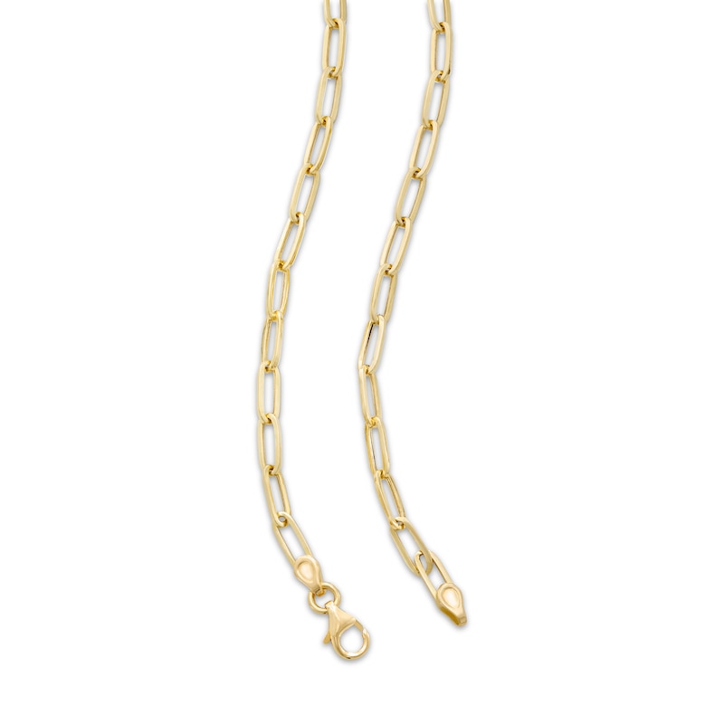 Main Image 2 of Graduated Paperclip Chain Necklace Hollow 10K Yellow Gold 18&quot;