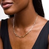 Thumbnail Image 4 of Graduated Paperclip Chain Necklace Hollow 10K Yellow Gold 18&quot;
