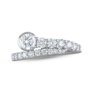 Diamond Bypass Anniversary Ring 1-1/2 ct tw 14K White Gold