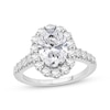 Thumbnail Image 1 of Now + Forever Lab-Grown Diamonds Oval-Cut Halo Engagement Ring 3 ct tw 14K White Gold