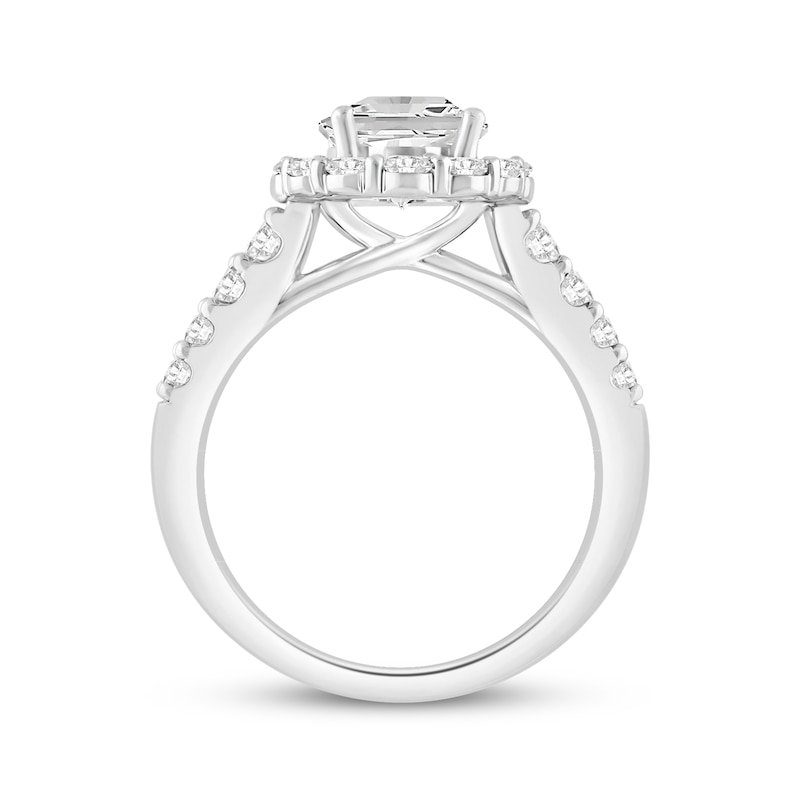 Main Image 3 of Now + Forever Lab-Grown Diamonds Oval-Cut Halo Engagement Ring 3 ct tw 14K White Gold