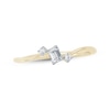 Thumbnail Image 1 of KAY Lab-Grown Diamonds Emerald & Round-Cut Bypass Ring 1/4 ct tw 10K Yellow Gold