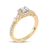 Thumbnail Image 2 of Now + Forever Lab-Grown Diamonds Princess-Cut Halo Engagement Ring 3/4 ct tw 14K Yellow Gold
