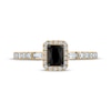 Thumbnail Image 3 of Now + Forever Emerald-Cut Black Diamond Halo Engagement Ring 5/8 ct tw 14K Yellow Gold