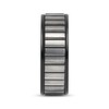 Thumbnail Image 2 of Now + Forever Men's Satin Finish Ribbed Wedding Band Black & Gray Tungsten Carbide 8mm