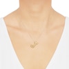 Thumbnail Image 4 of Puff Letter J Initial Necklace 14K Yellow Gold 18&quot;