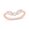 Thumbnail Image 1 of Now + Forever Marquise & Round-Cut Diamond Contour Anniversary Ring 3/8 ct tw 10K Rose Gold