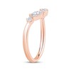 Thumbnail Image 2 of Now + Forever Marquise & Round-Cut Diamond Contour Anniversary Ring 3/8 ct tw 10K Rose Gold
