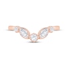 Thumbnail Image 3 of Now + Forever Marquise & Round-Cut Diamond Contour Anniversary Ring 3/8 ct tw 10K Rose Gold