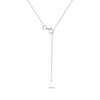 Thumbnail Image 4 of Diamond Flower Trio Drop Necklace 1/4 ct tw 10K White Gold 18"