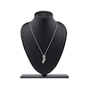 Thumbnail Image 5 of Diamond Flower Trio Drop Necklace 1/4 ct tw 10K White Gold 18"