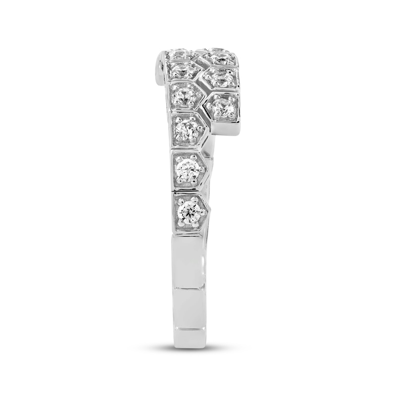 Main Image 3 of Diamond Notched Flex Ring 1/5 ct tw Sterling Silver