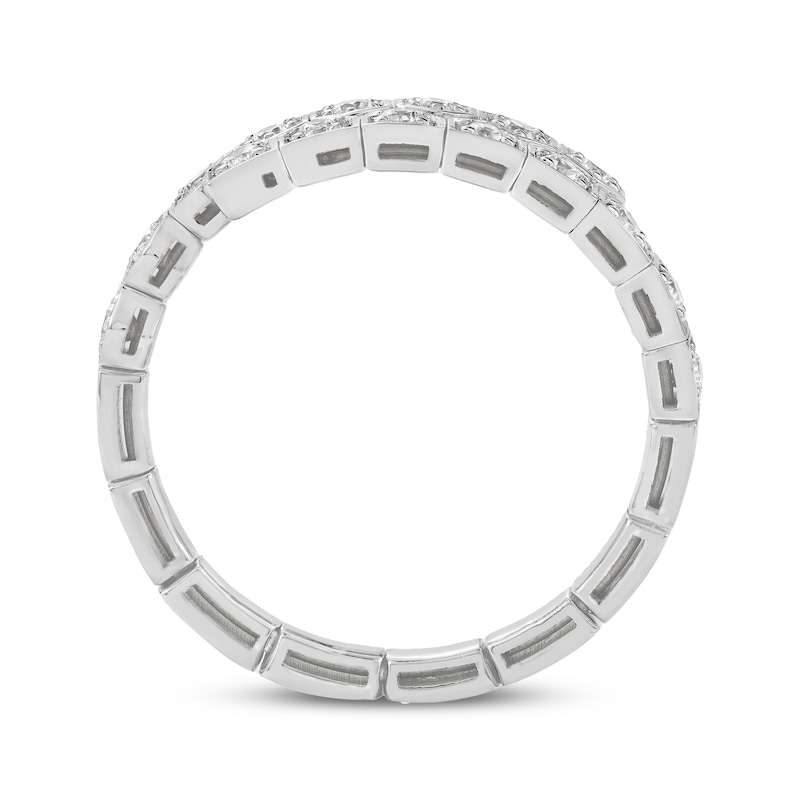 Main Image 4 of Diamond Notched Flex Ring 1/5 ct tw Sterling Silver