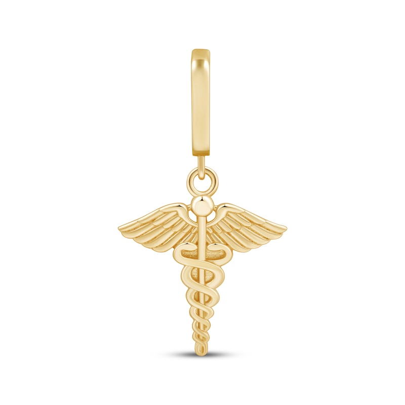 Main Image 1 of Charmed Memories Caduceus Charm 10K Yellow Gold