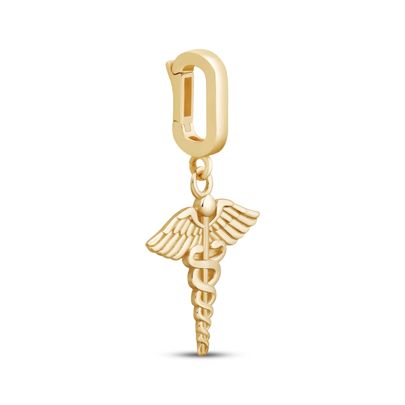 Main Image 3 of Charmed Memories Caduceus Charm 10K Yellow Gold