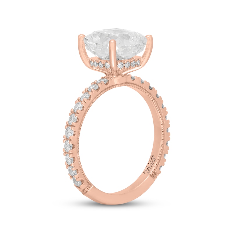 Main Image 2 of Neil Lane Artistry Cushion-Cut Lab-Grown Diamond Engagement Ring 4-5/8 ct tw 14K Rose Gold