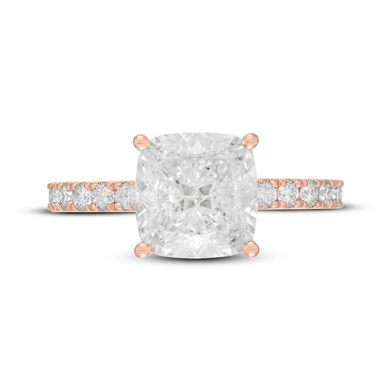 Main Image 3 of Neil Lane Artistry Cushion-Cut Lab-Grown Diamond Engagement Ring 4-5/8 ct tw 14K Rose Gold