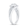 Thumbnail Image 2 of Now + Forever Pear-Shaped Diamond Halo Bypass Engagement Ring 5/8 ct tw 14K White Gold