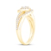 Thumbnail Image 2 of Now + Forever Pear-Shaped Diamond Halo Bypass Engagement Ring 5/8 ct tw 14K Yellow Gold