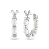 Thumbnail Image 1 of Cultured Pearl Hoop Earrings Sterling Silver
