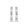 Thumbnail Image 2 of Cultured Pearl Hoop Earrings Sterling Silver