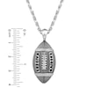 Thumbnail Image 4 of True Fans Las Vegas Raiders 1/20 CT. T.W. Diamond Vertical Football Necklace in Sterling Silver