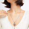 Thumbnail Image 5 of True Fans Las Vegas Raiders 1/20 CT. T.W. Diamond Vertical Football Necklace in Sterling Silver