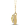 Thumbnail Image 2 of Yellow & White Lab-Grown Diamond Circle Necklace 1 ct tw 10K Yellow Gold 18"