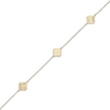 Thumbnail Image 2 of Italian Brilliance Diamond-Cut Clover Station Bracelet 14K Yellow Gold 7.5"