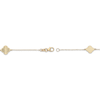 Thumbnail Image 3 of Italian Brilliance Diamond-Cut Clover Station Bracelet 14K Yellow Gold 7.5"
