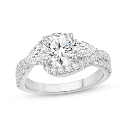 Now + Forever Round-Cut Lab-Grown Diamond Engagement Ring 2-1/2 ct tw 14K White Gold